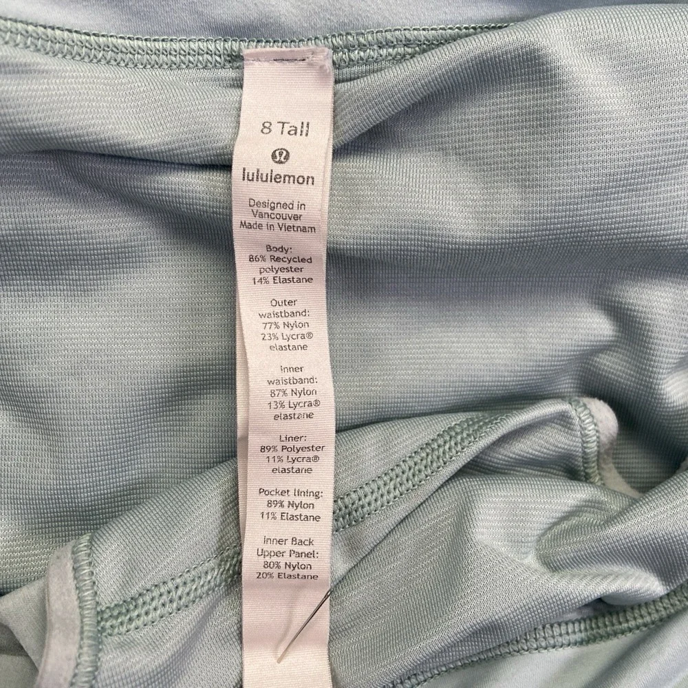 Lululemon Running Shorts Womens 8 Tall Light Blue Athletic